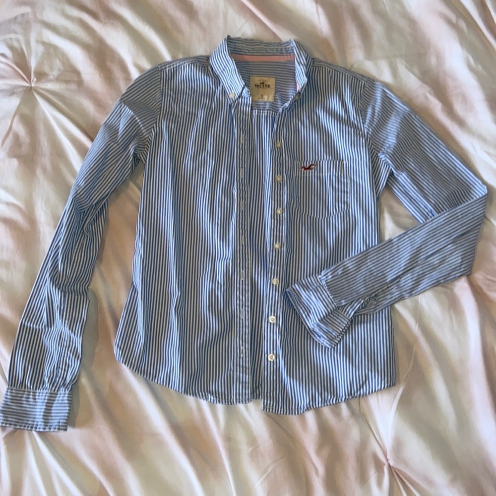 Hollister Striped Button Down Shirt Size Small S